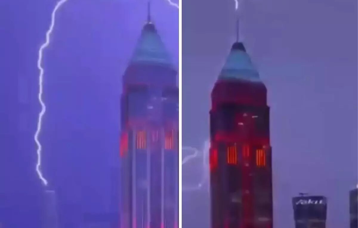 istanbul finans merkezinin tepesine yildirim dustu 6UaOVBfu.jpg