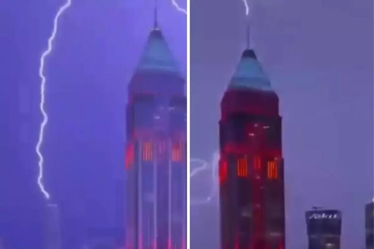 istanbul finans merkezinin tepesine yildirim dustu 6UaOVBfu.jpg